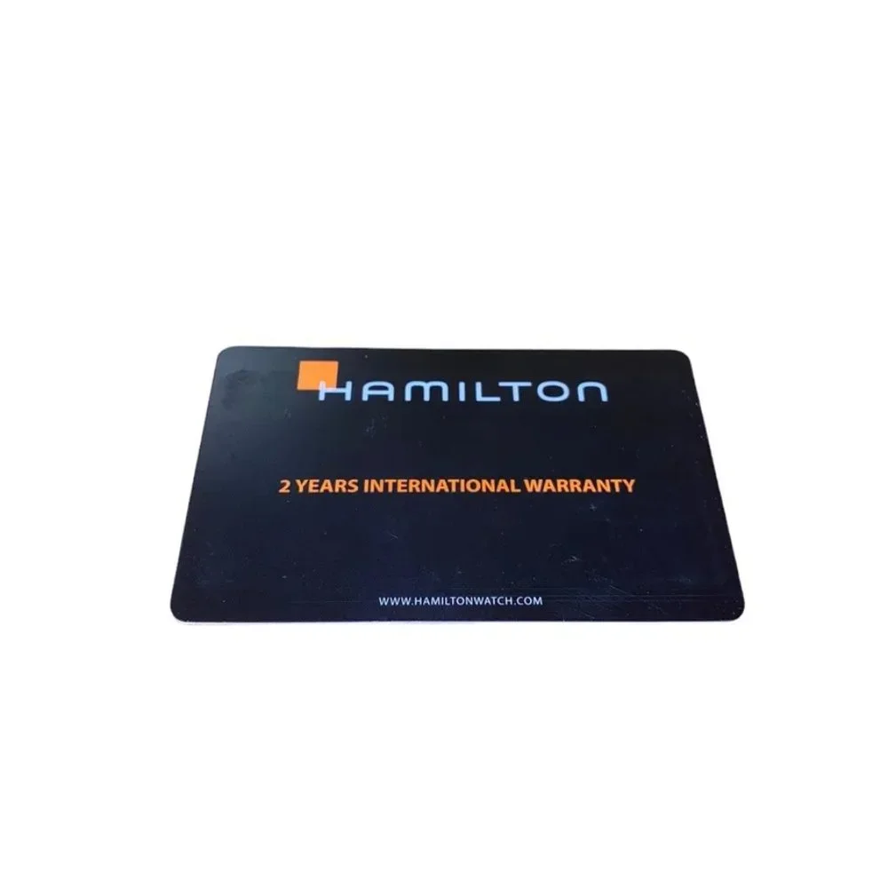 Hamilton Watch Company Blank International 2 Year Warranty Card